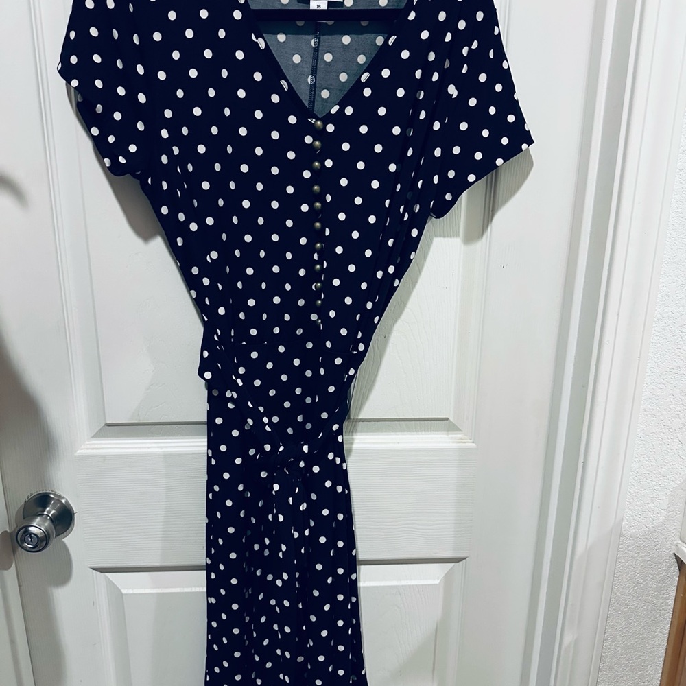 Polka Dot V-Neck Dress